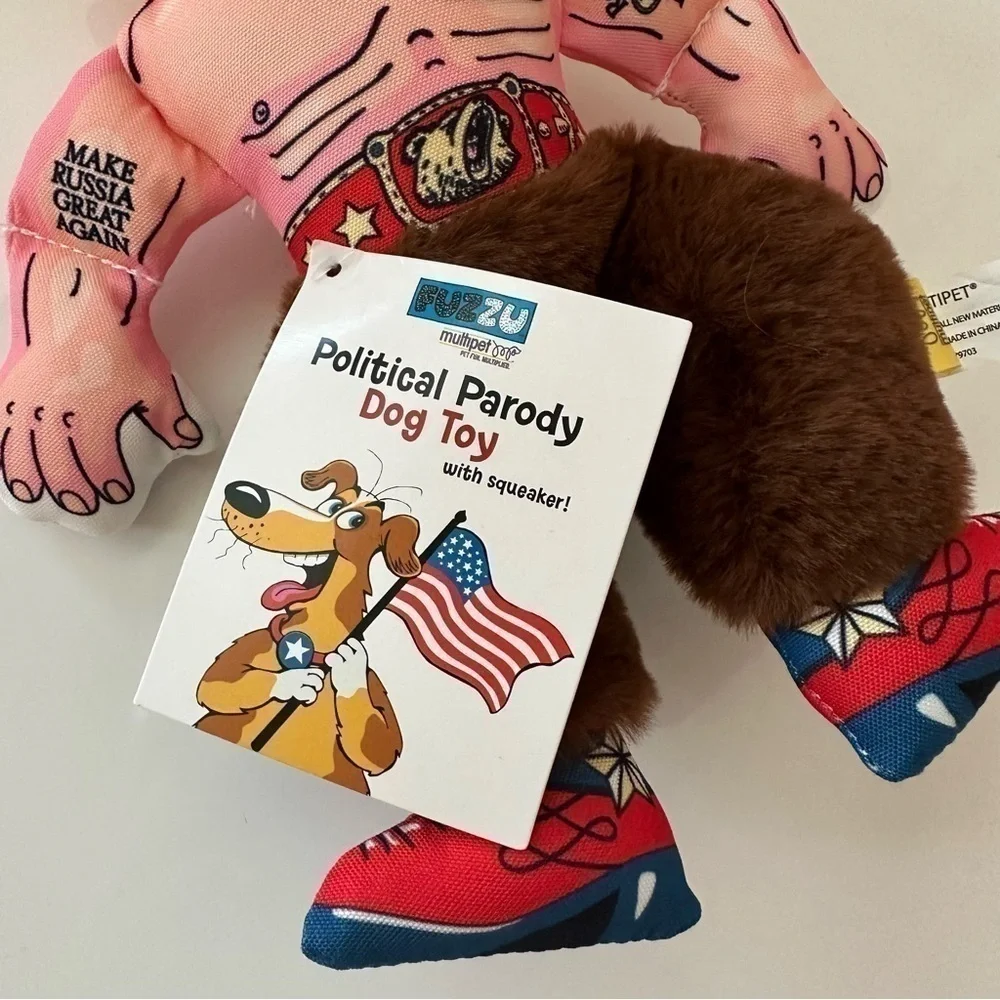 Vladimir Putin Russian President Dog Toy - Fuzzu Political Parody Dog Toy